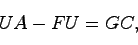 \begin{displaymath}
UA-FU =GC,
\end{displaymath}