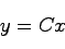 \begin{displaymath}
y = Cx
\end{displaymath}