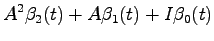 $\displaystyle A^2 \beta_2(t) + A\beta_1(t) + I\beta_0(t)$