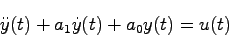 \begin{displaymath}
\ddot{y}(t) + a_1 \dot{y}(t) + a_0 y(t) = u(t)
\end{displaymath}