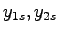 $y_{1s},y_{2s}$