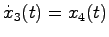 $\dot{x}_3(t)=x_4(t)$