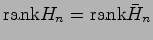 ${\rm rank}H_n = {\rm rank}\bar{H}_n$