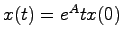 $x(t) = e^Atx(0)$