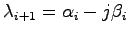 $\lambda_{i+1} = \alpha_i - j \beta_i$