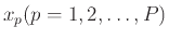 $ x_p(p=1,2,\ldots,P)$