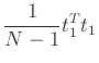 $\displaystyle \frac{1}{N-1}t^T_{1}t_1$