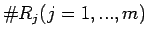 $ \char93 R_j(j=1,...,m)$