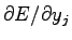 $\partial E / \partial y_j$