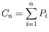 $\displaystyle C_{n}=\sum^n_{i=1}P_i$