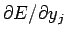 $\partial E / \partial y_j$